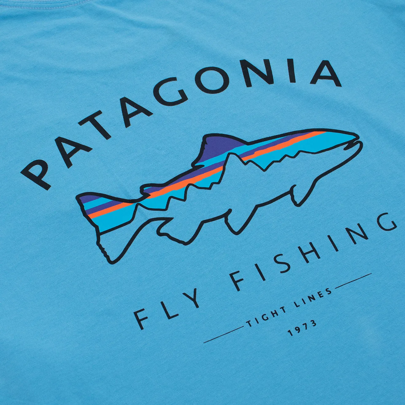 Patagonia Framed Fitz Roy Trout Organic T-Shirt Lago Blue