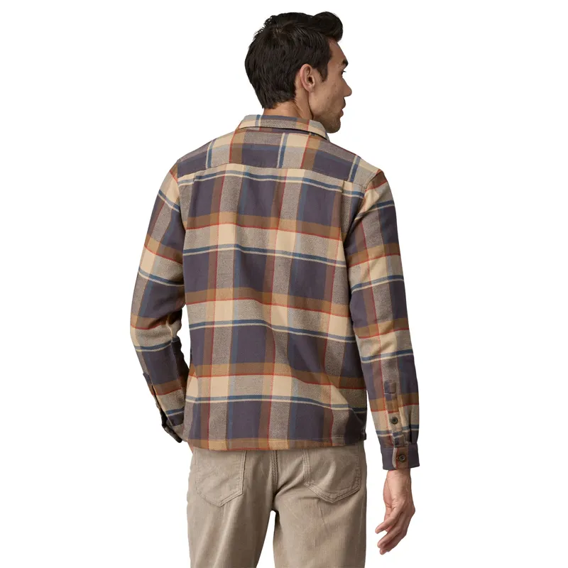 Patagonia Mens Fjord Flannel Shirt - Sunrise Ridge-Forge Grey