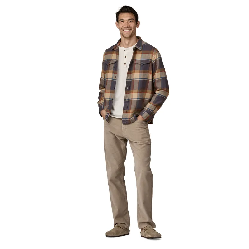 Patagonia Mens Fjord Flannel Shirt - Sunrise Ridge-Forge Grey