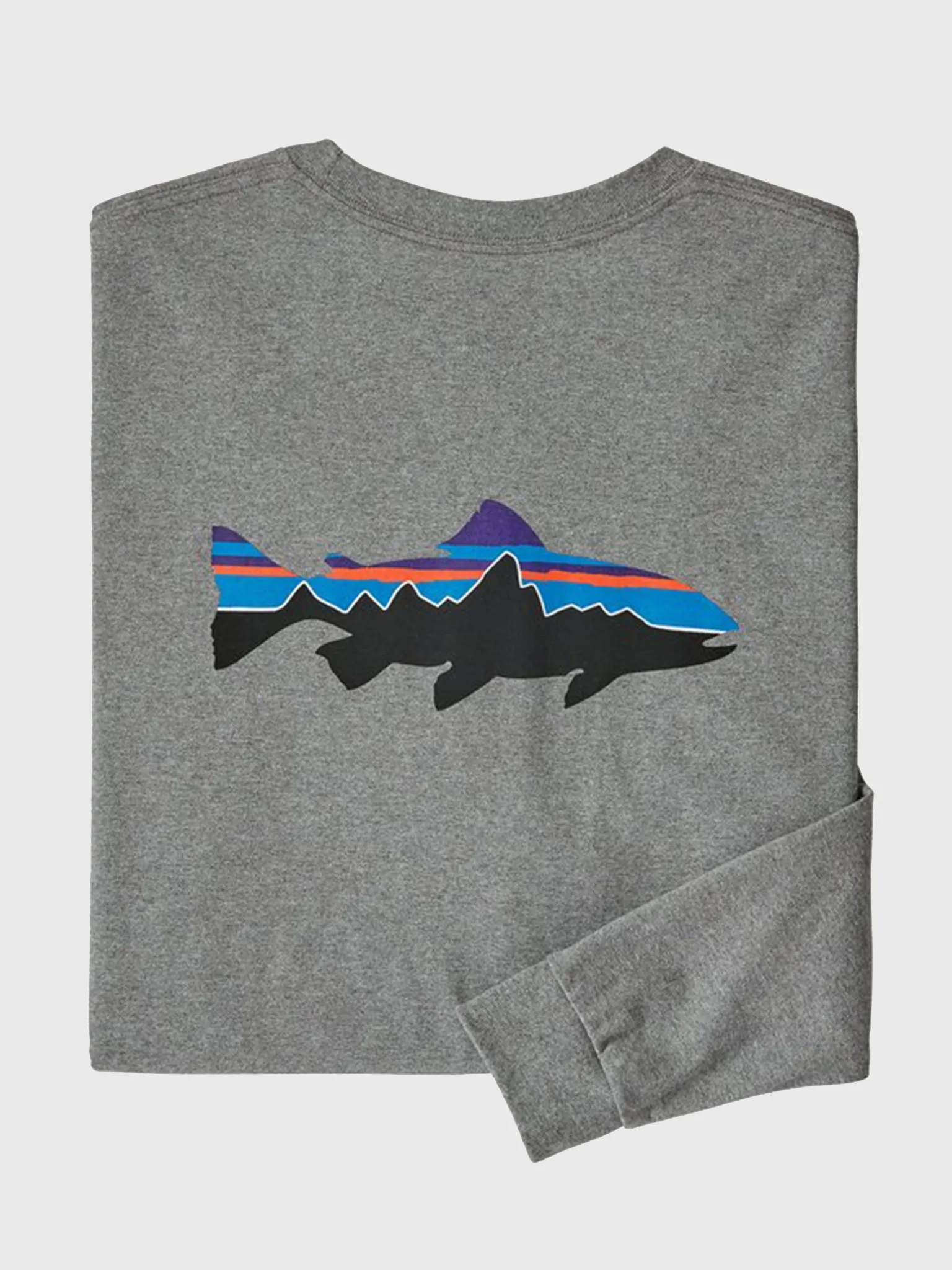     PATAGONIA  Men's L/S Fitz Roy Trout Responsibili- Tee    