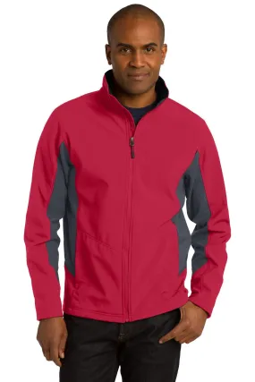 Port Authority Core Colorblock Soft Shell Jacket J318 Rich Red/ Battleship Grey