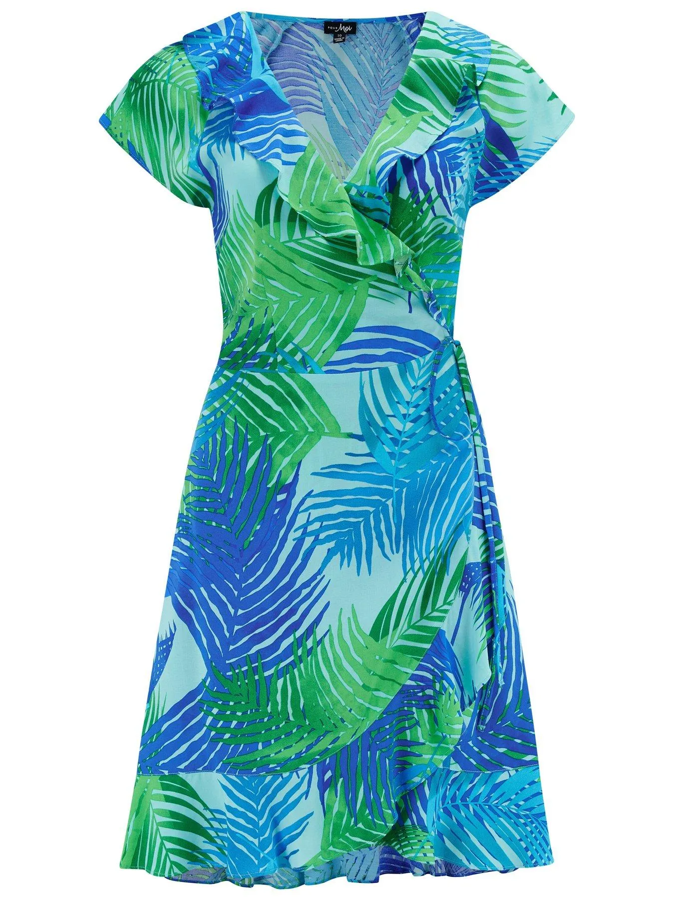 Pour Moi LENZING ECOVERO Viscose fibres Frill Wrap Beach Dress - Multi