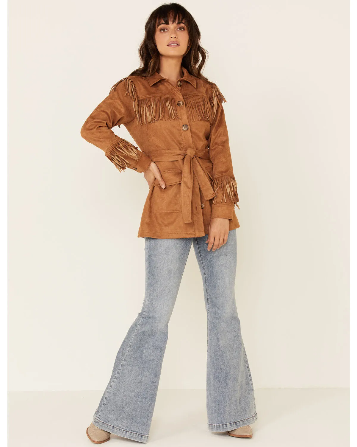 Product Name:  MINKPINK Women's Tan We Are Free Fringe Jacket