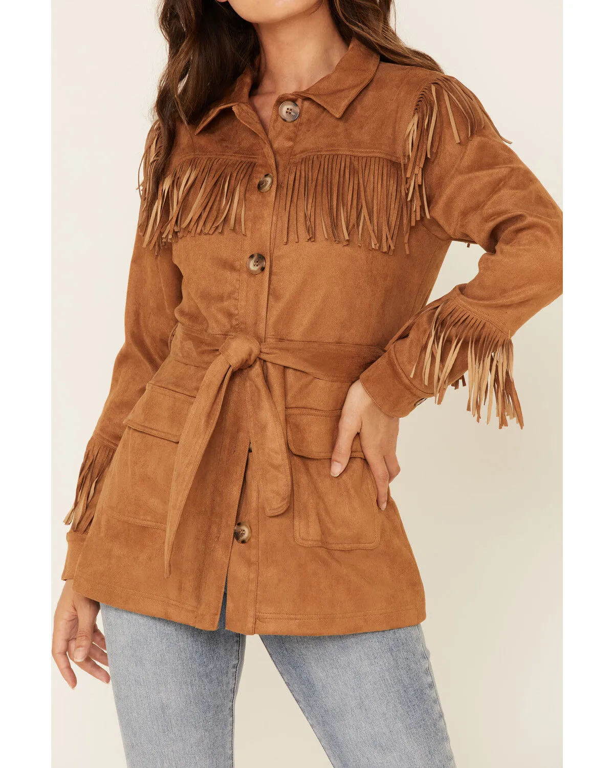 Product Name:  MINKPINK Women's Tan We Are Free Fringe Jacket