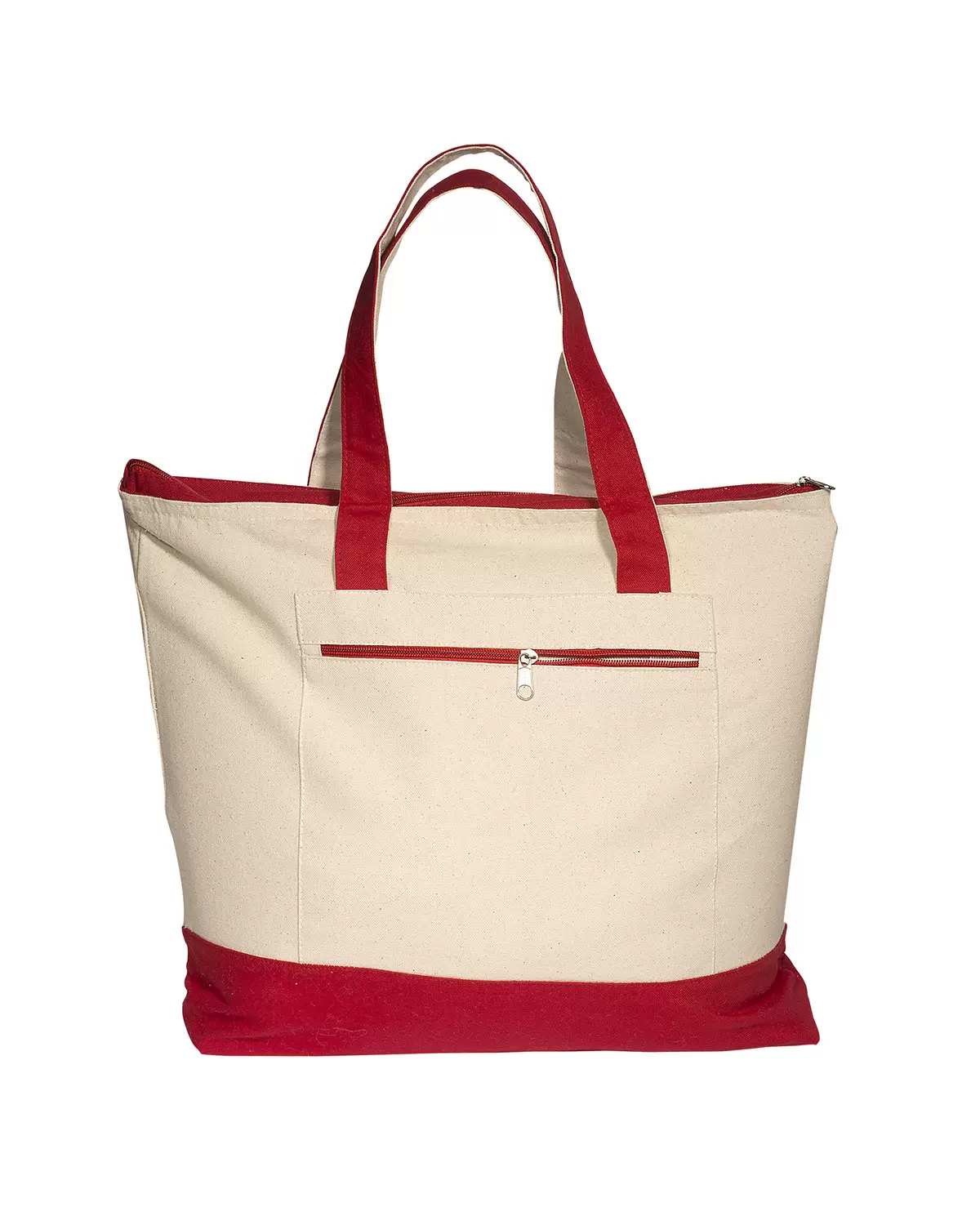 Promo Goods  LT-3083 Zippered Cotton Boat Tote SKU: LT-3083