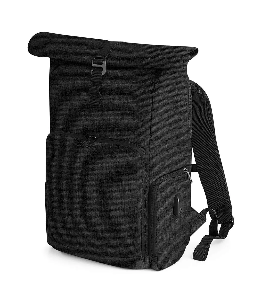 Q-tech charge roll-top backpack one size black Quadra