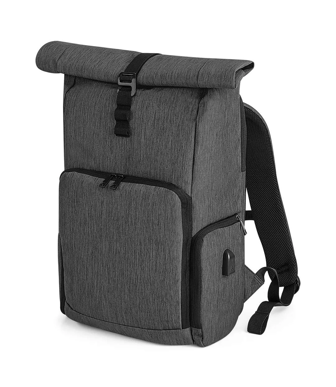 Q-tech charge roll-top backpack one size granite marl Quadra