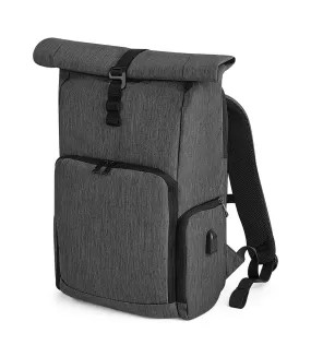 Q-tech charge roll-top backpack one size granite marl Quadra