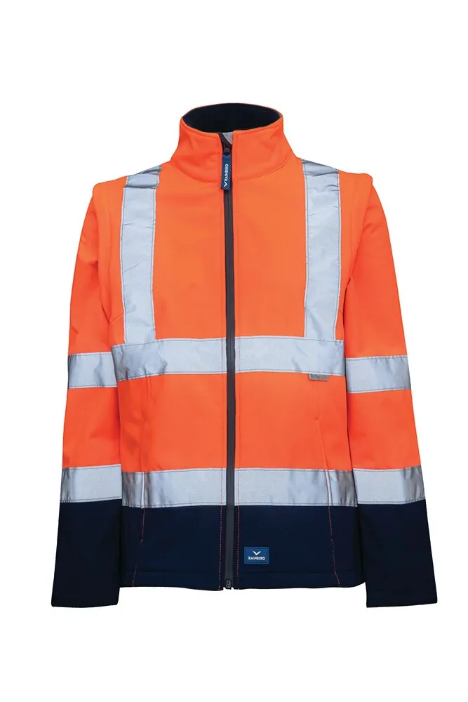 RAINBIRD 8527 Carroll Womens Softshell Jacket - Orange/Navy - 8