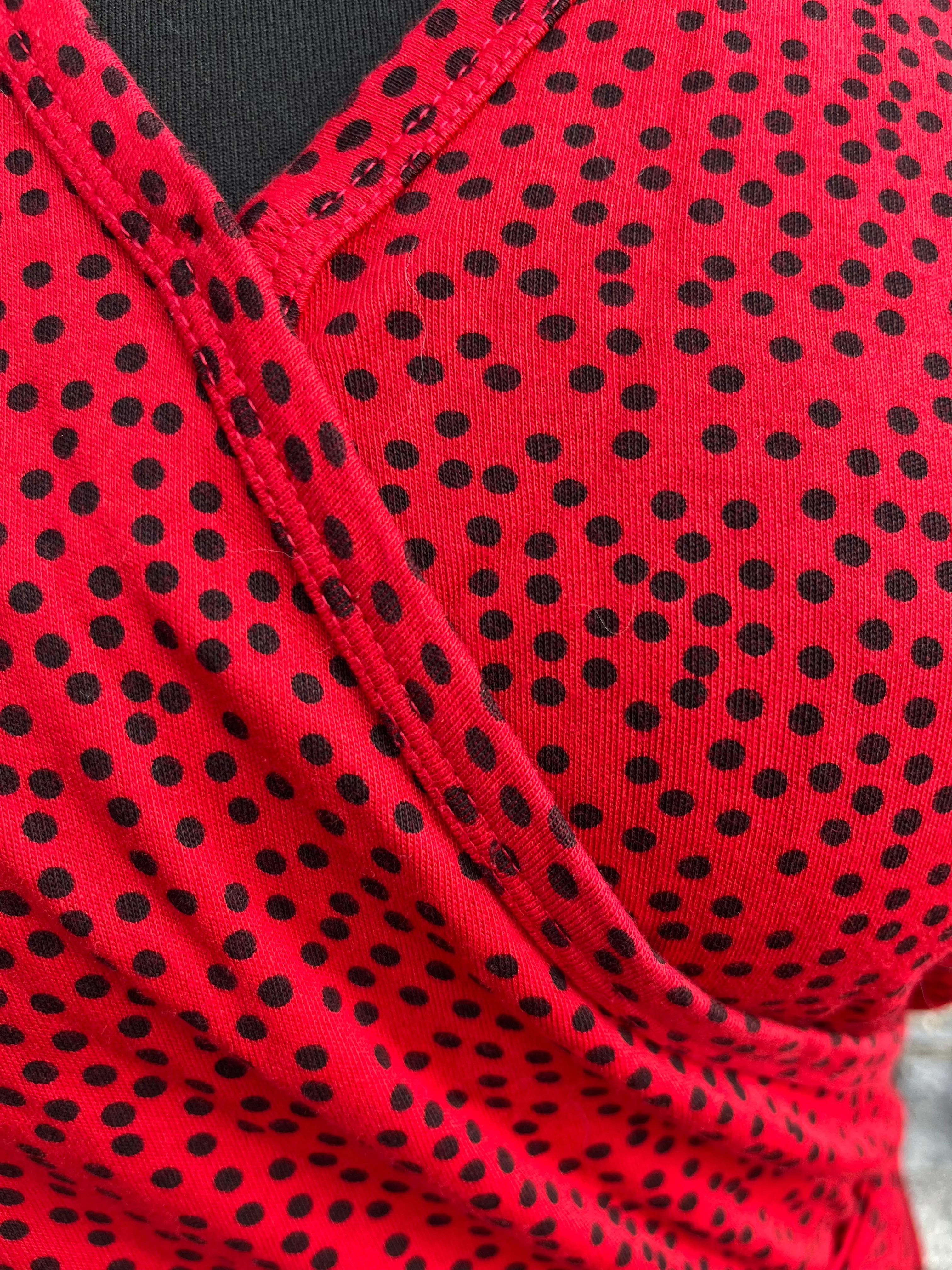 Red spotty wrap dress uk 12