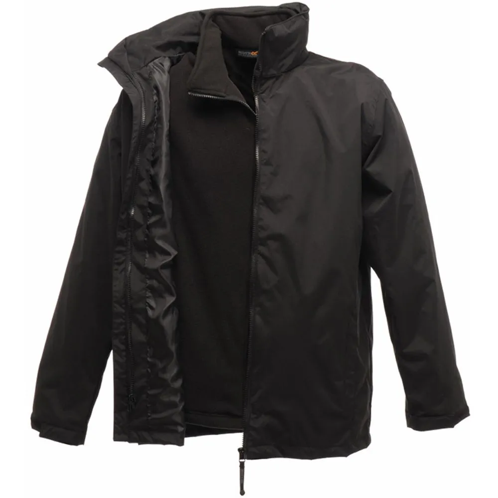 Regatta Mens Classic 3 in 1 Waterproof Jacket TRA150 Black