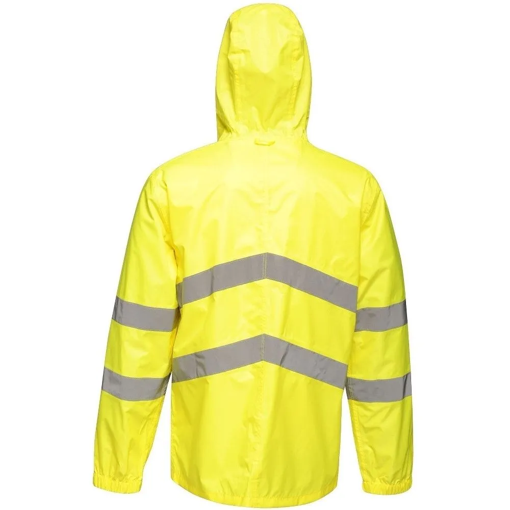 Regatta Mens Hi Vis Pro Packable Waterproof Workwear Jacket