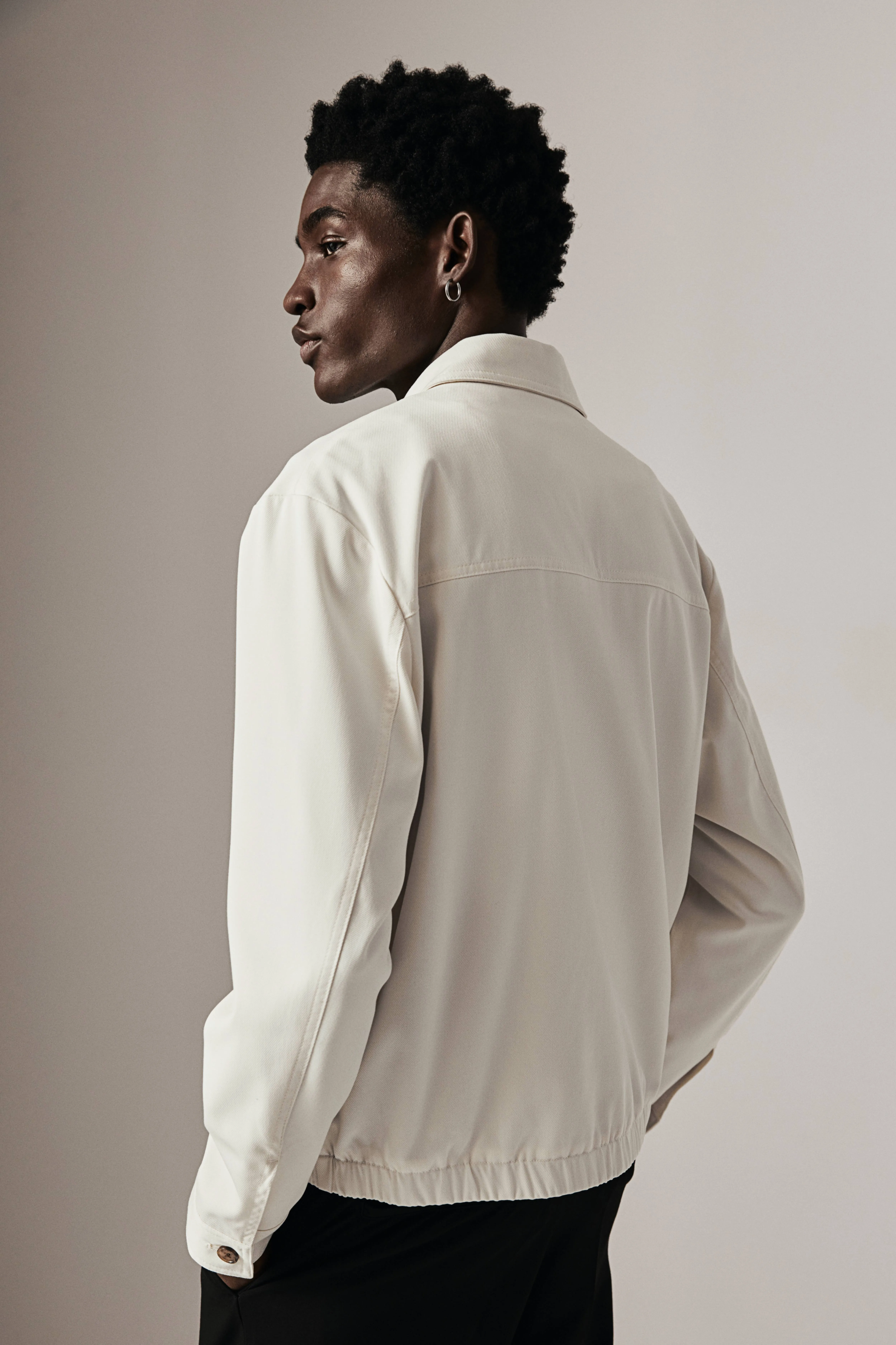 Regular Fit Jacket - Long sleeve - Regular length - Cream - Men | H&M GB