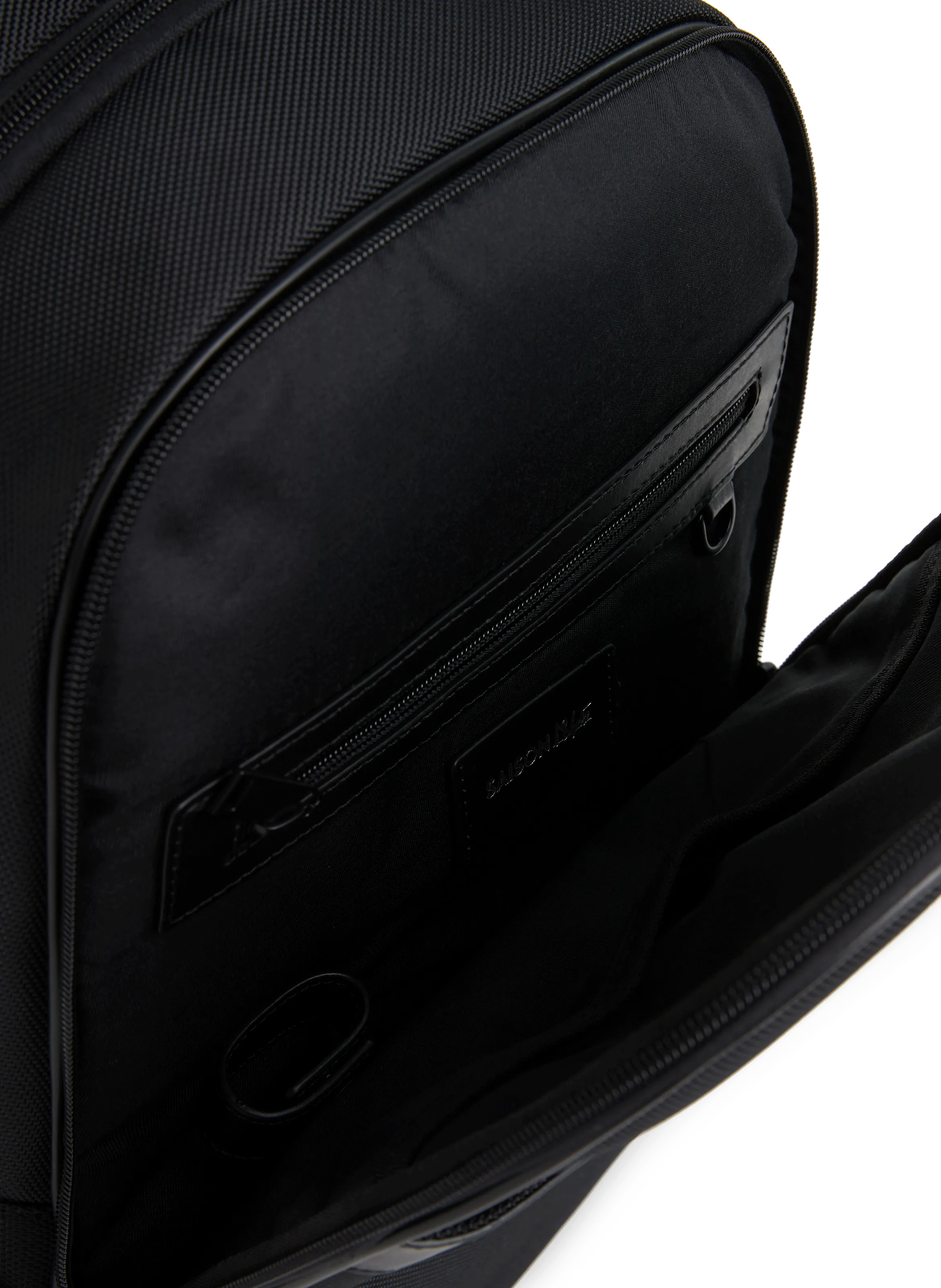 Saison 1865  Grained-effect backpack - Black