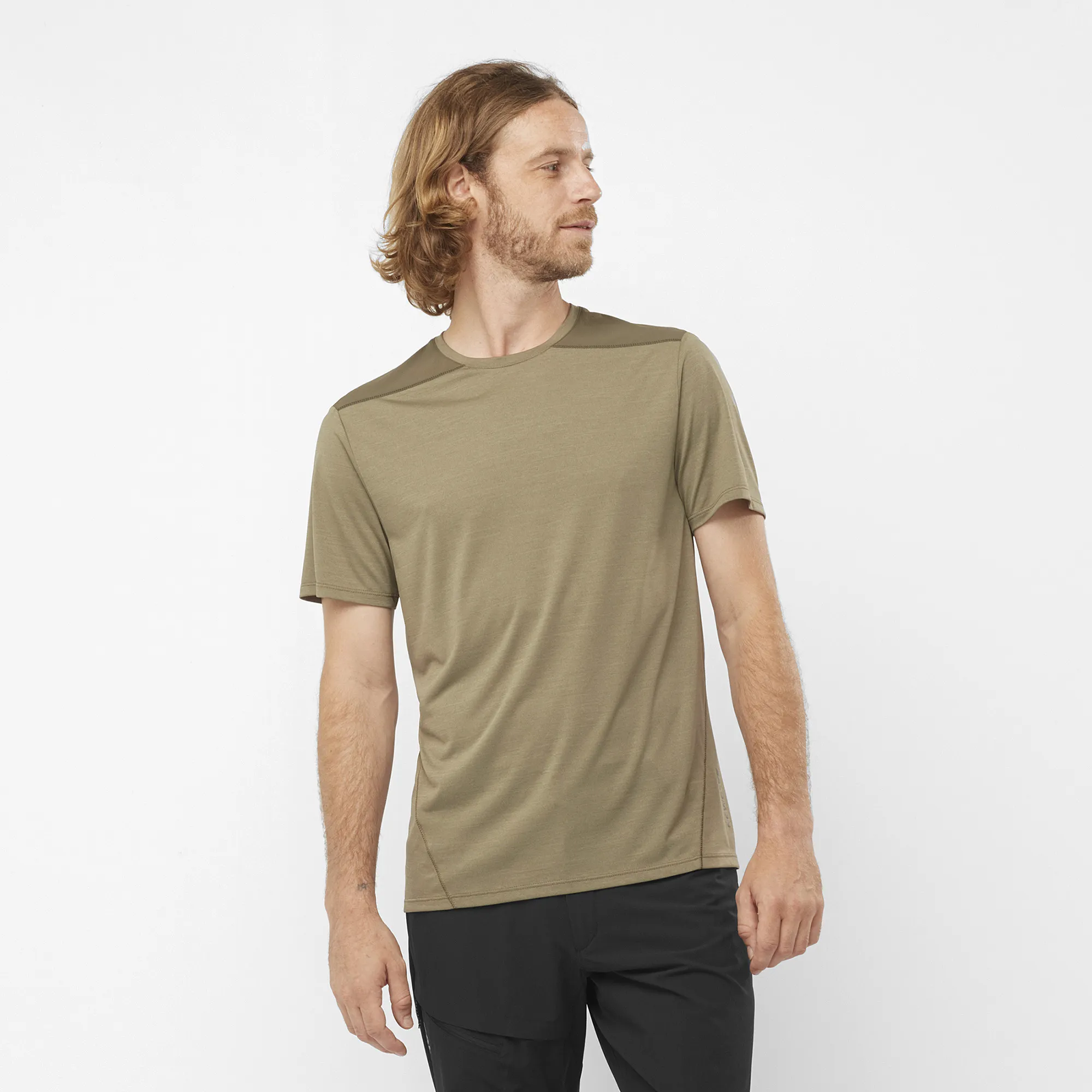 Salomon Men's Outline SS Tee Dusky Green/Grape Leaf | Buy Salomon Men's Outline SS Tee Dusky Green/Grape Leaf here | O