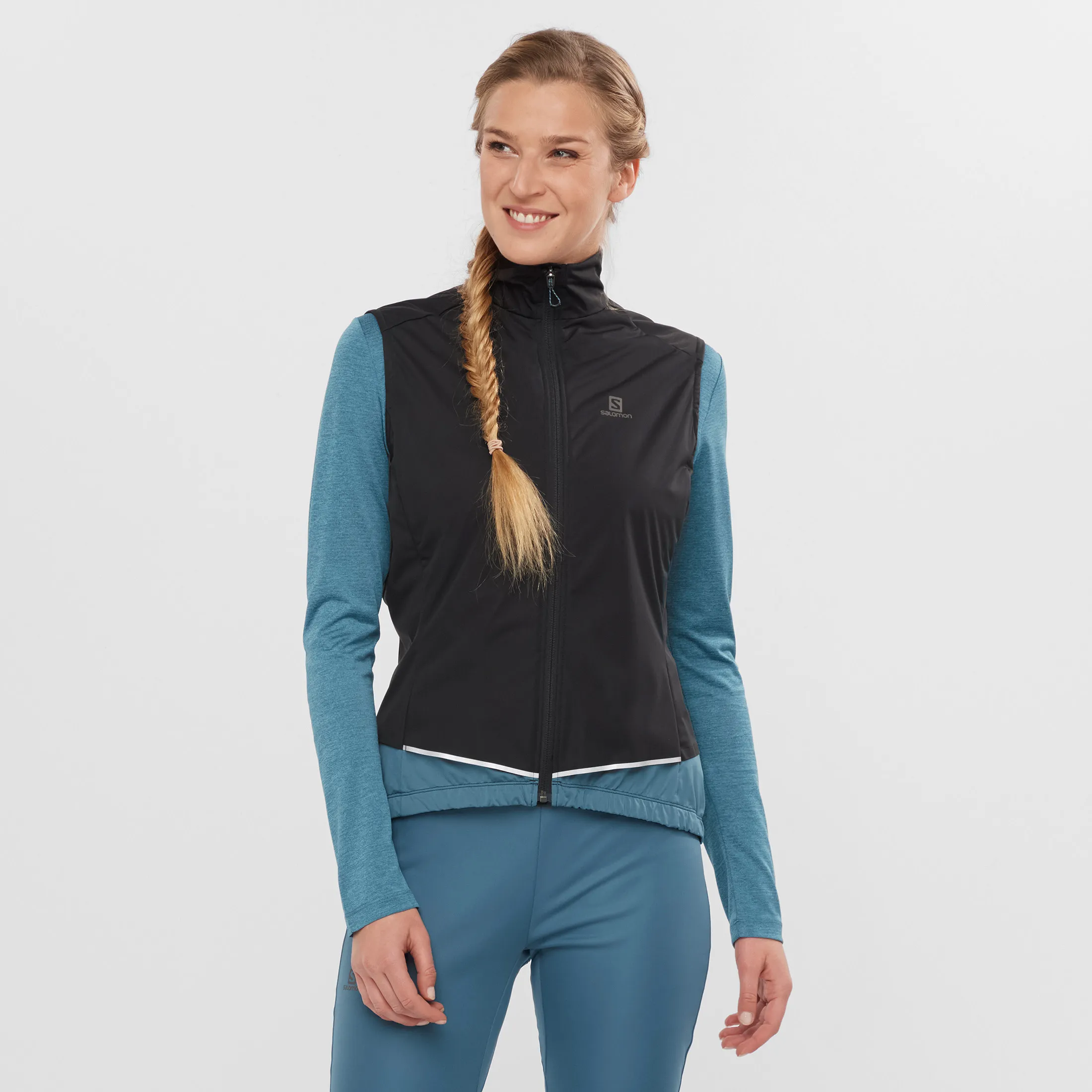 Salomon Women's Light Shell Vest Black/Mallard Blue | Buy Salomon Women's Light Shell Vest Black/Mallard Blue here | O