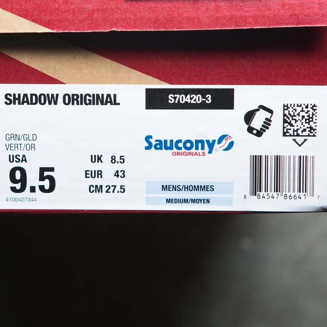 Saucony Men Shadow Original (green / gold)