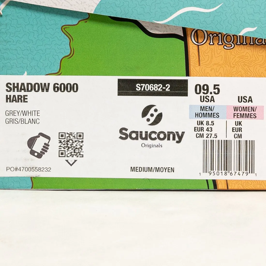 Saucony x Maybe Tomorrow Men Shadow 6000 (gray / white)