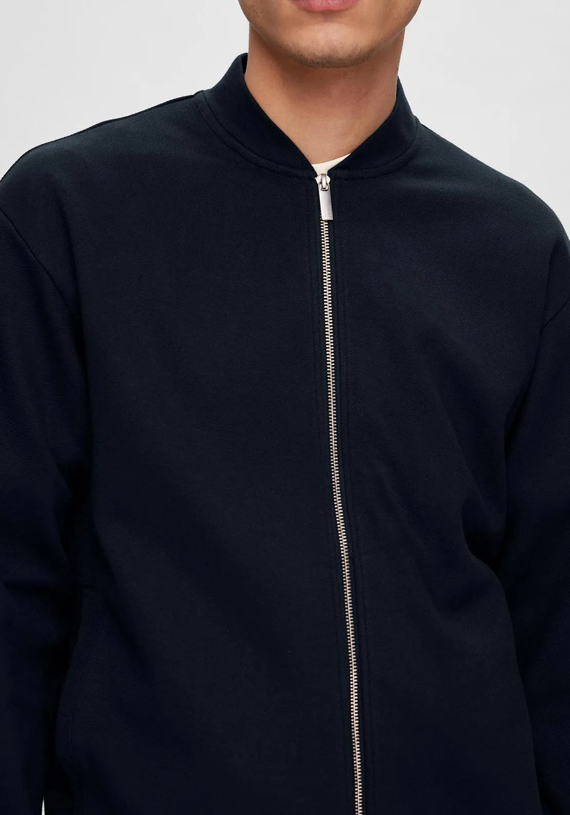 Selected Homme Mack Bomber Sweat Jacket, Sky Captain