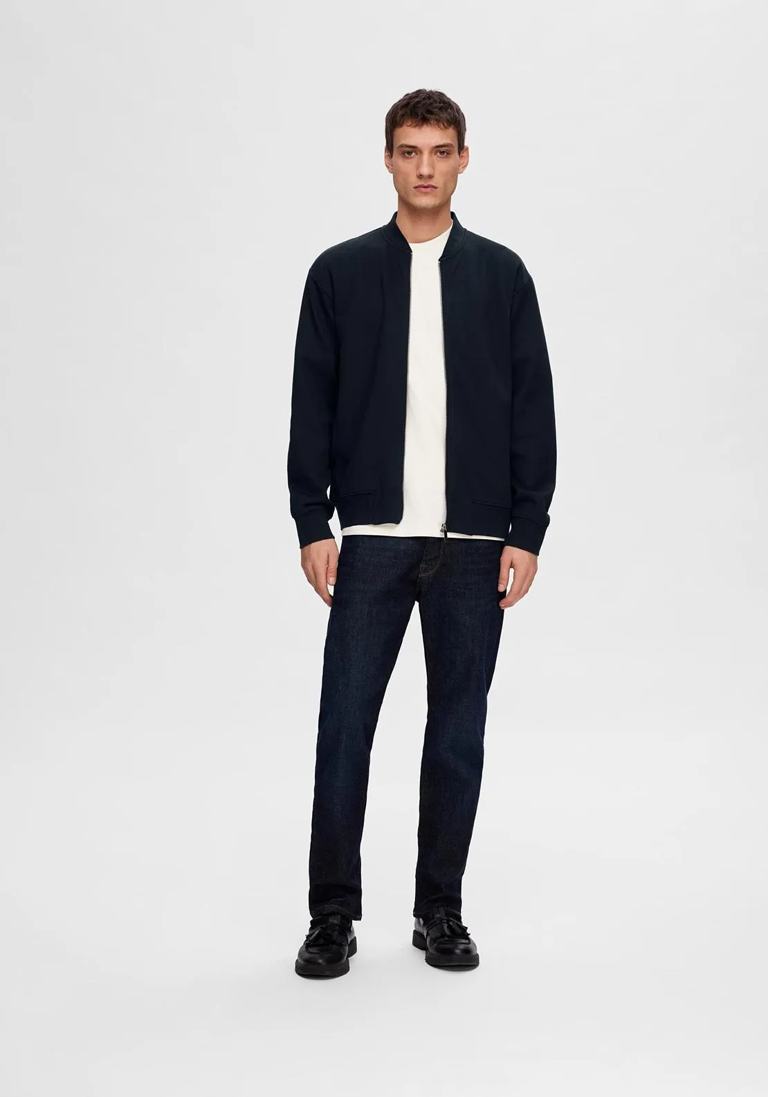 Selected Homme Mack Bomber Sweat Jacket, Sky Captain