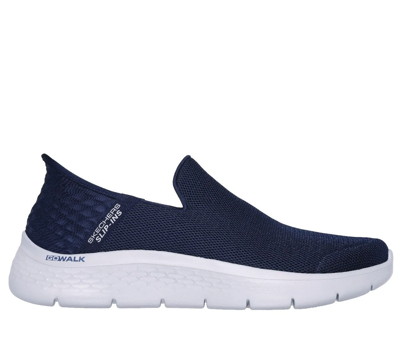 Skechers Go Walk Flex No Hands Slip-Ins Trainers Navy Textile