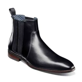 Stacy Adams Black KALEN Plain Toe Chelsea Boot