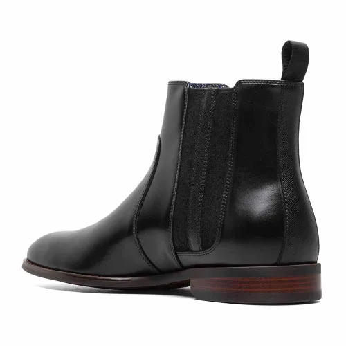 Stacy Adams Black KALEN Plain Toe Chelsea Boot