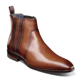 Stacy Adams Cognac KALEN Plain Toe Chelsea Boot