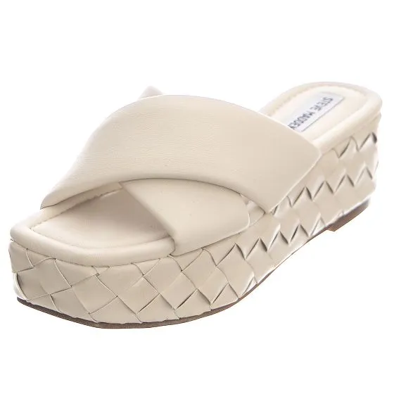 Steve Madden Womens Raivyn Bone White Sandals