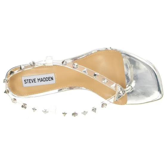 Steve Madden Womens Zazzy-S Clear Sandals