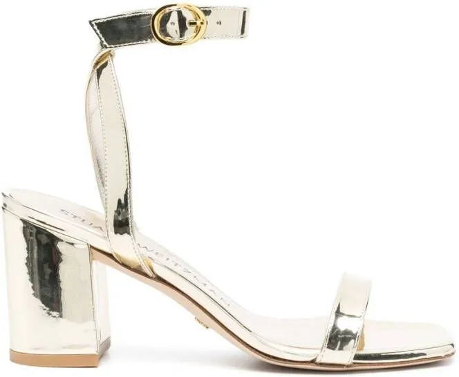 Stuart Weitzman Barelynude Wrap 100mm sandals Gold