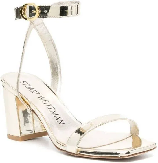 Stuart Weitzman Barelynude Wrap 100mm sandals Gold