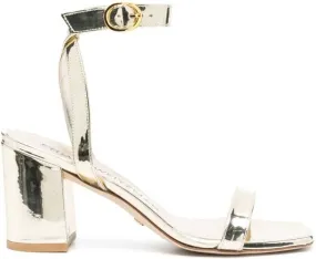 Stuart Weitzman Barelynude Wrap 100mm sandals Gold