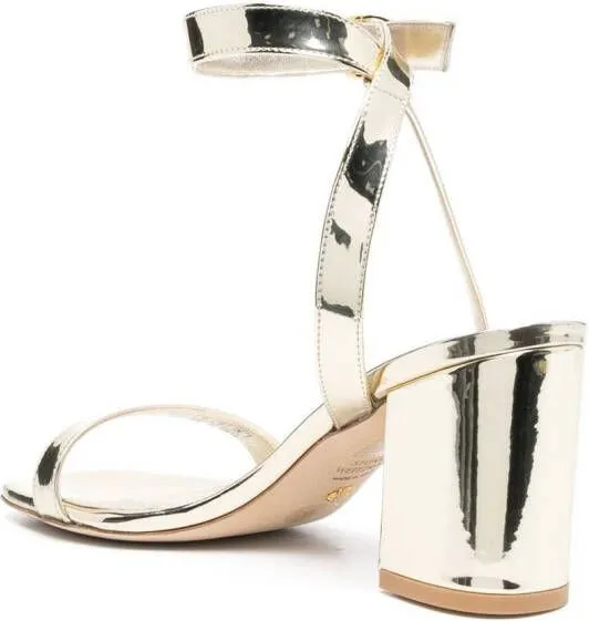 Stuart Weitzman Barelynude Wrap 100mm sandals Gold