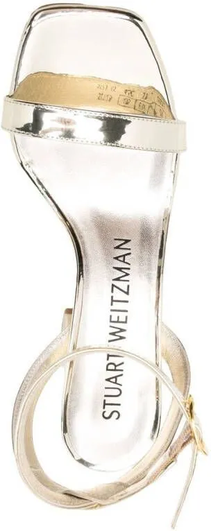 Stuart Weitzman Barelynude Wrap 100mm sandals Gold