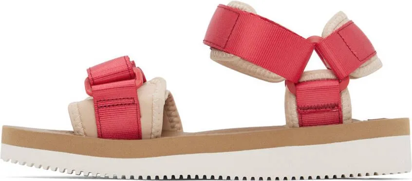 Suicoke Red & Off-White CEL-V Sandals