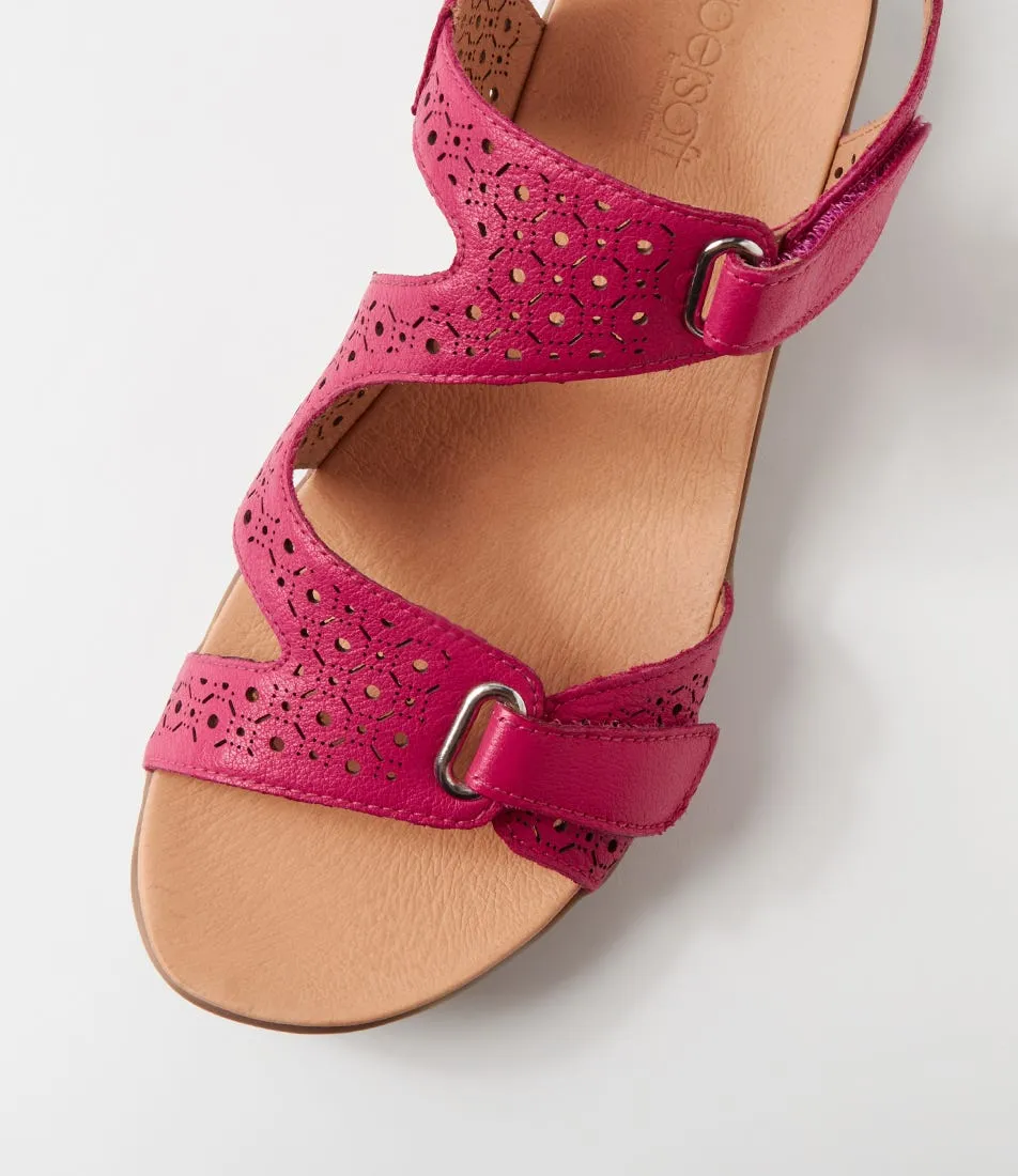 SUPERSOFT Maz2 Dark Fuchsia Gum Leather Sandals