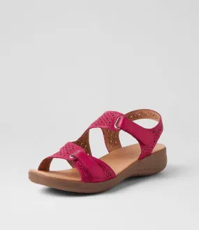 SUPERSOFT Maz2 Dark Fuchsia Gum Leather Sandals