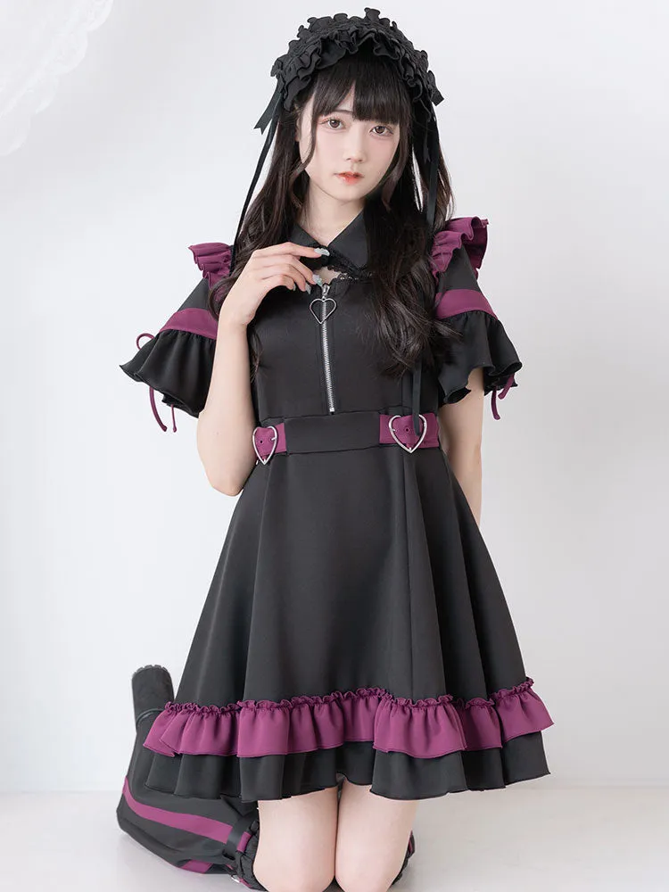 Sweet Lolita Dress Polyester Short Sleeves Dress Lolita Dress