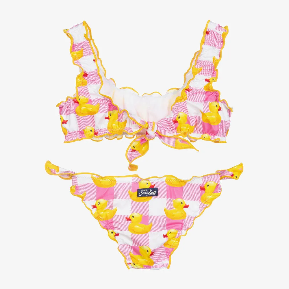 Teen Girls Pink Ducky Bikini