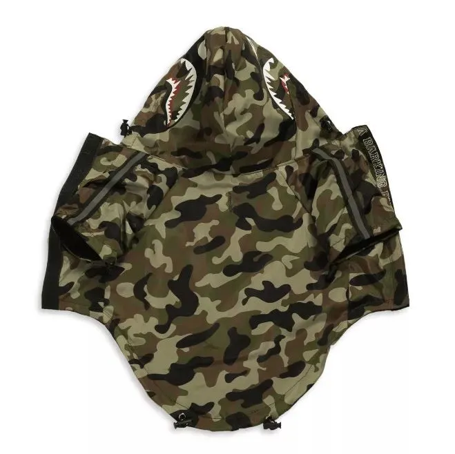 The Dog Face A Barking Pup camo jacket / Rain Proof Dog Clothing