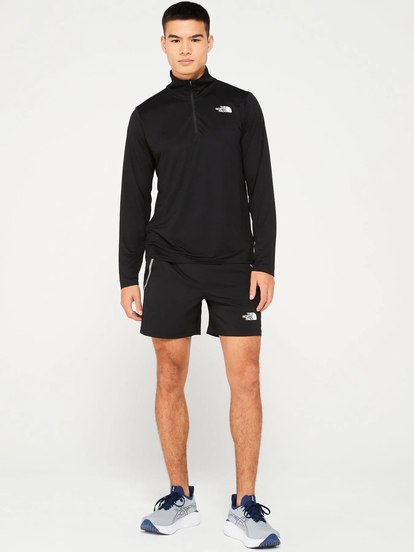 THE NORTH FACE Mens 24/7 1/4 Zip Tee - Black