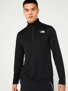 THE NORTH FACE Mens 24/7 1/4 Zip Tee - Black