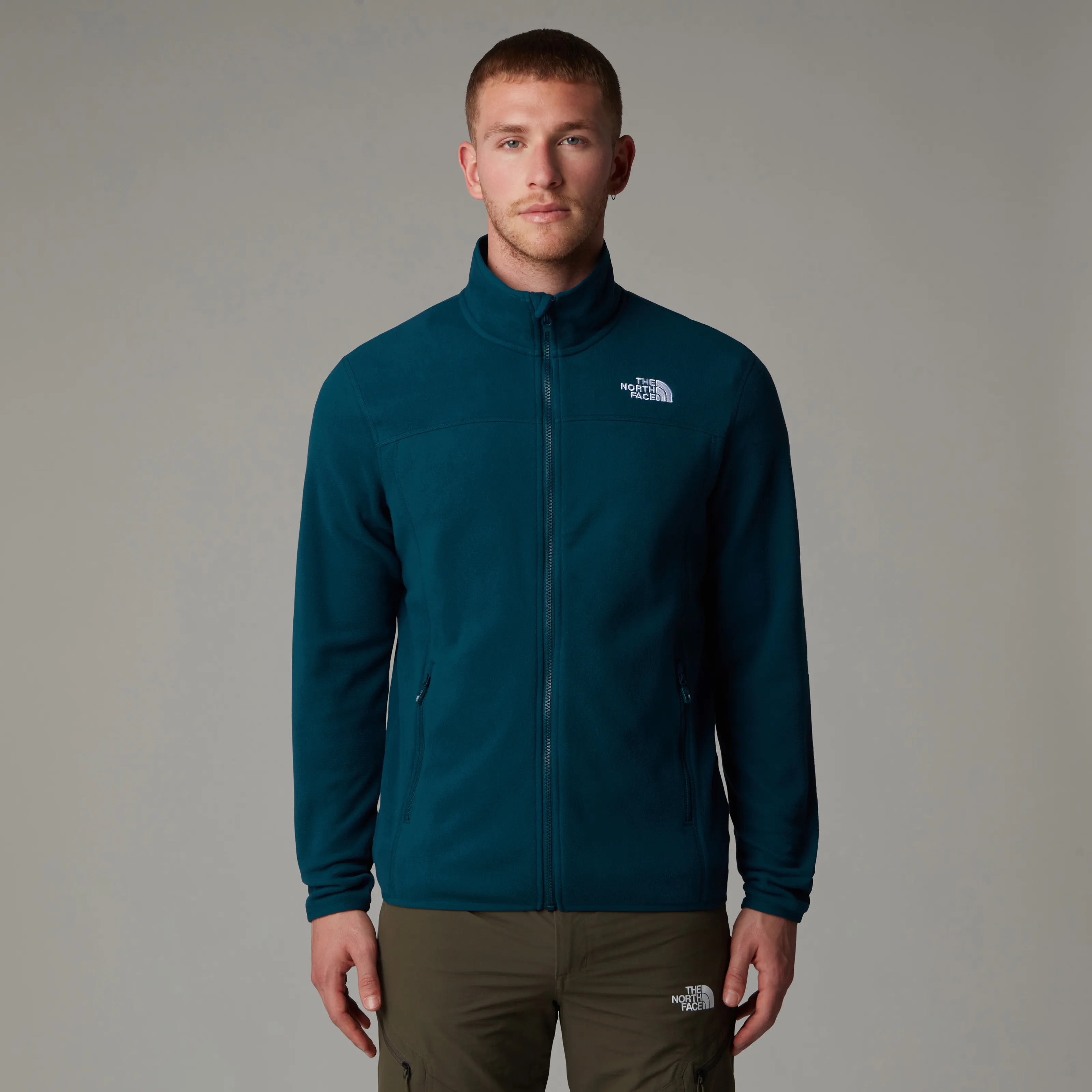 The North Face Men's 100 Glacier Full-Zip Fleece Midnight Petrol | Buy The North Face Men's 100 Glacier Full-Zip Fleec