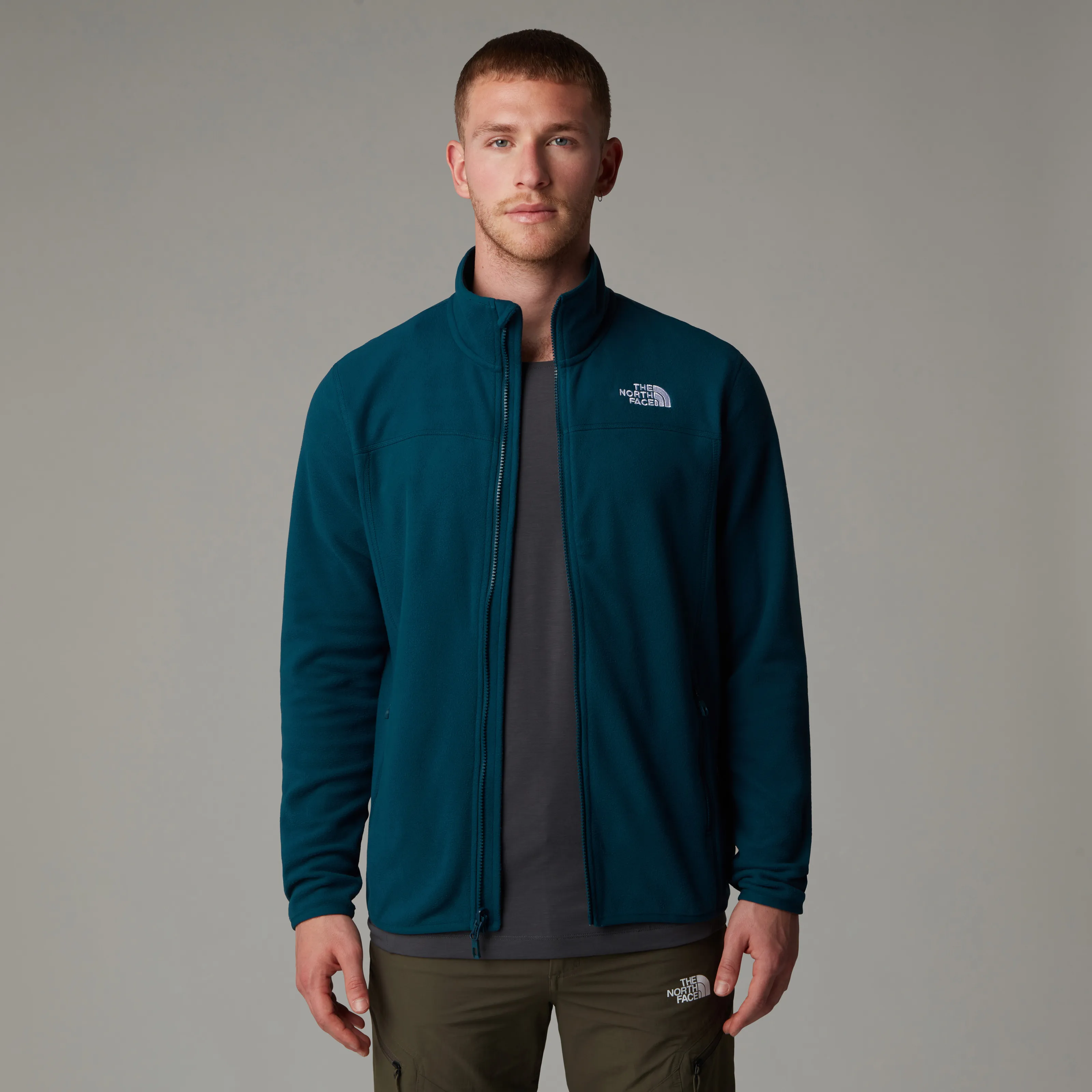 The North Face Men's 100 Glacier Full-Zip Fleece Midnight Petrol | Buy The North Face Men's 100 Glacier Full-Zip Fleec