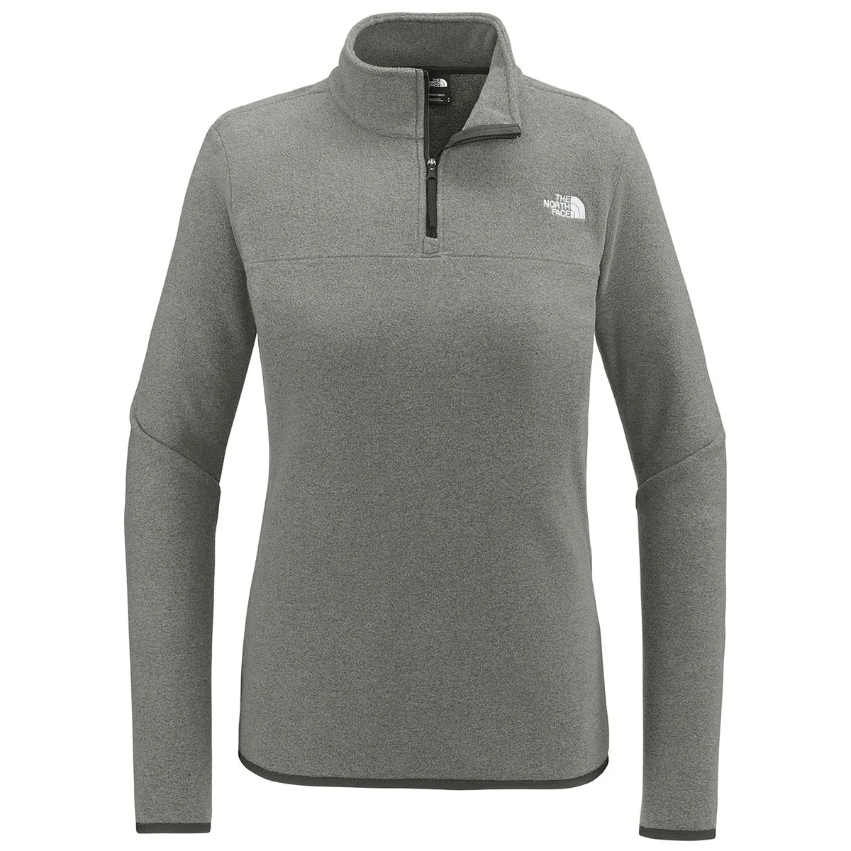 The North Face Women's TNF Medium Grey Heather Glacier 1/4-Zip Fleece