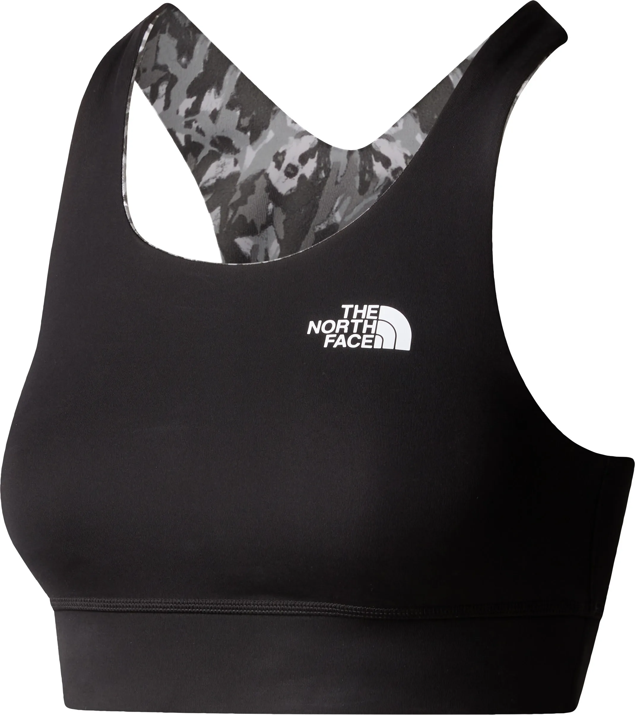 The North Face Women's Flex Printed Bra Asphalt Grey Abstract Lightning Print | Buy The North Face Women's Flex Printe