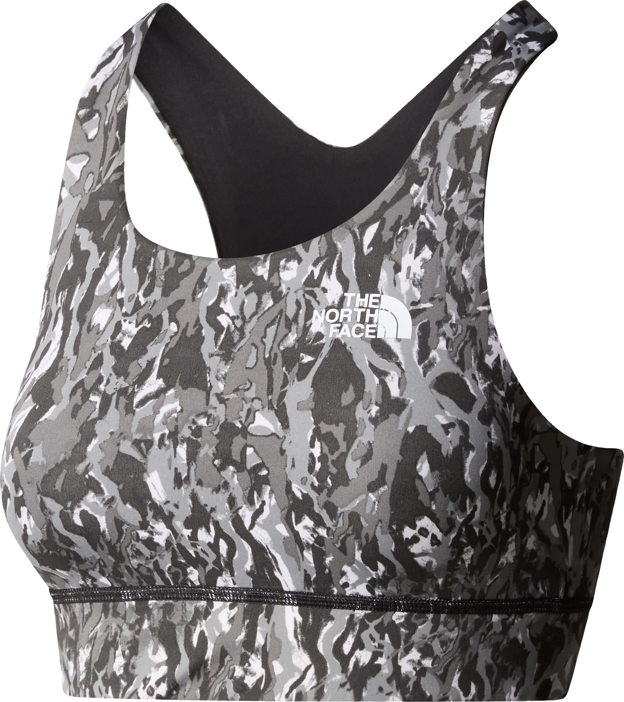 The North Face Women's Flex Printed Bra Asphalt Grey Abstract Lightning Print | Buy The North Face Women's Flex Printe