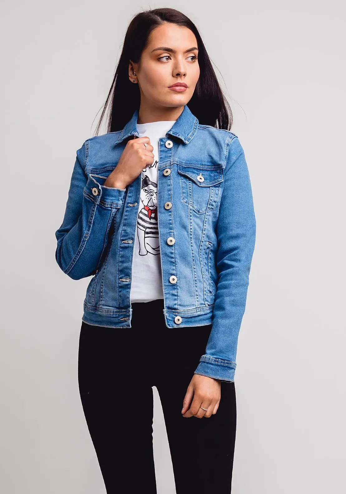 Tiffosi Trudy Denim Jacket, Light Blue