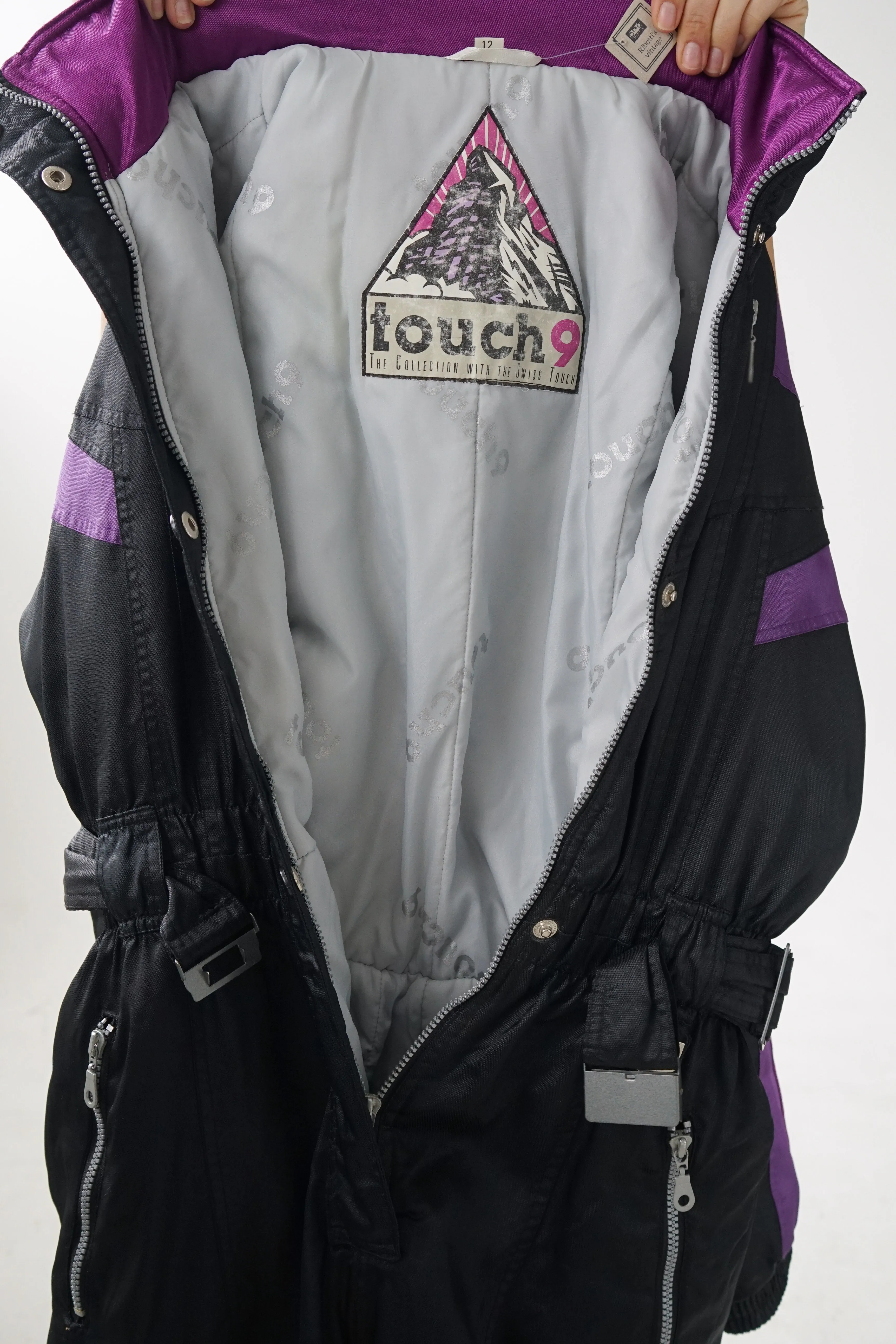 Touch 9 one piece de ski -doo shiny noir/mauve unisexe T.12 (S-M)